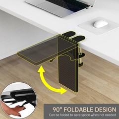 Ergonomics Desk Extender Tray 11.8×5.9 Inch PunchFree Clamp Keyboard Drawer