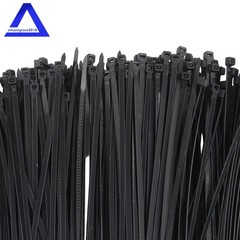16 Inches, 50 lb Tensile Strength, Self-locking Nylon Cable Ties, Black, 1200Pcs