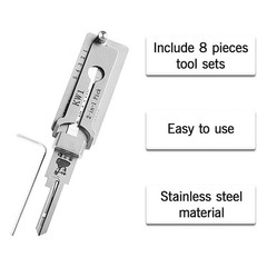 2 In 1 KW1 Key Repair Tools Lock Precision Pick for Home Door Car Unlocking