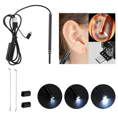 LED Ear Endoscope HD Otoscope Ear Wax Cleaning Camera Tool Cleaner Removal Kit