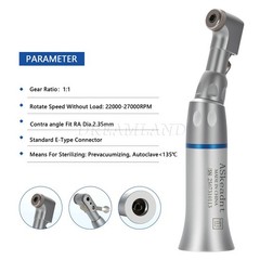 5xDental Low Speed Contra Angle Handpiece Latch E-Type 2.35mm Autoclavable 135°C