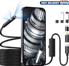 8 LED Light Snake Endoscope Camera Car Inspection Tool For iPhone Android iOS US