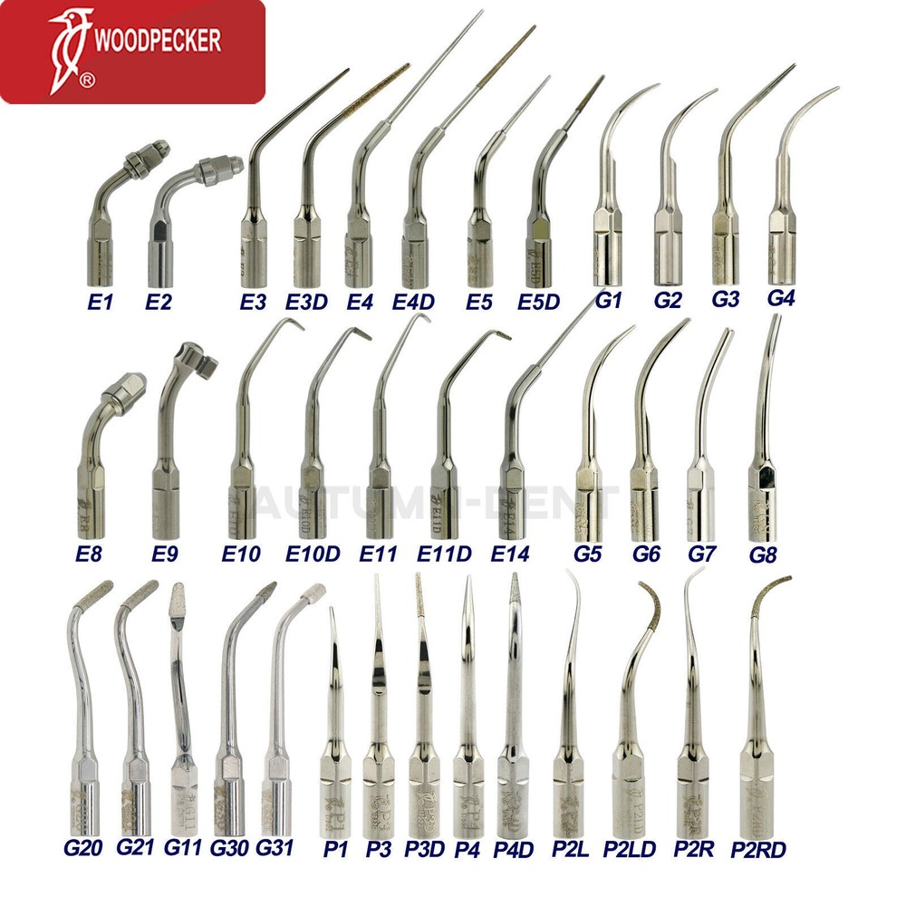 Woodpecker DTE Dental Ultrasonic Scaler Piezo Tips fit EMS SATELEC CE FDA