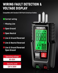 LCD with Breaker Finder Tracer. GFCI Outlet Circuit Display Tester Electrical