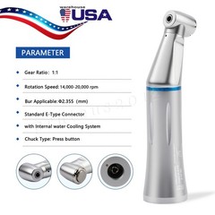 Inner Water Spray Dental Slow Low Speed Contra Angle Handpiece Turbine