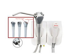 Dental 3 Way Air Water Syringe Triple Spray Handpiece with 2 Nozzles Tips Tubes