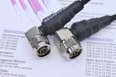 Megaphase 18 GHz Precision N Male to N Male RF Coaxial Cable Ultra Low Loss 19″