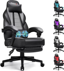 400lbs High back Heavy duty Office gaming Chair Computer with Massage reclining