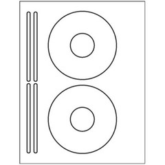 200 CD or DVD labels – 2 labels & 4 spines per sheet – USA Made – 5931 Template