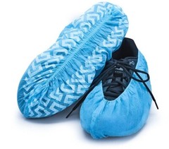 Blue Disposable Shoe Cover XLarge Non-Skid, Fluid Resistant Non Woven 100 pieces