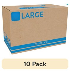(10 pack) Large Moving Boxes, 27L x 15W x 17H, Kraft