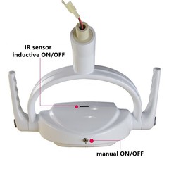 Dental Oral Light Ceiling-Mounted Dentist Operating Lamp 6 LED Lens with Arm UPS