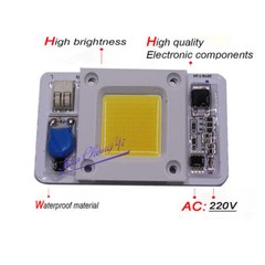 50W white 6000K LED light Engine 110V 220V built-in driver High Power COB led