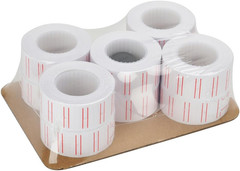 10 Rolls 6000pcs Price Labels Paper Tag Sticker White Red Line For MX 5500