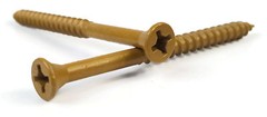 #8 x 2″ Phillips Square Combo Drive Steel Tan Deck & Wood Screws – Coated