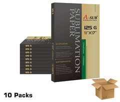 Bulk 1100 Sheets A-SUB Sublimation Paper 11×17 125g for Inkjet Heat Transfer