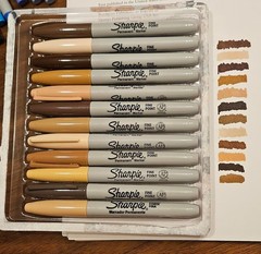 12 Count Sharpie Fine Point Permanent Markers Portrait Colors Skin Tone Assorted