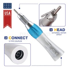 SKYSEA Dental Surgical Straight Handpiece 1:1 NoseCone With External Nozzle Pipe