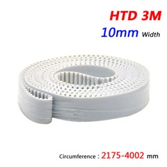 HTD-3M Width 10mm PU Timing Belts Pitch 3mm for 3D Printer, CNC 2175mm to 4002mm