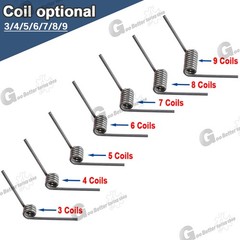 Torsion Spring 3-9 Coil (10 pcs), 0.8mm Wire dia, 5 ~ 10mm OD, Left spring Steel