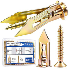 160Pcs Self-Drilling Drywall Anchors with Screws, Metal Wall Anchor Kit