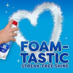 Windex Fast Shine Foam Glass Cleaner, No-Drip 19 Fl Oz (Pack of 1), White