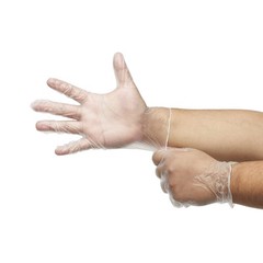 McKesson Confiderm Vinyl Exam Glove Standard Cuff Length SMALL 50 per Box