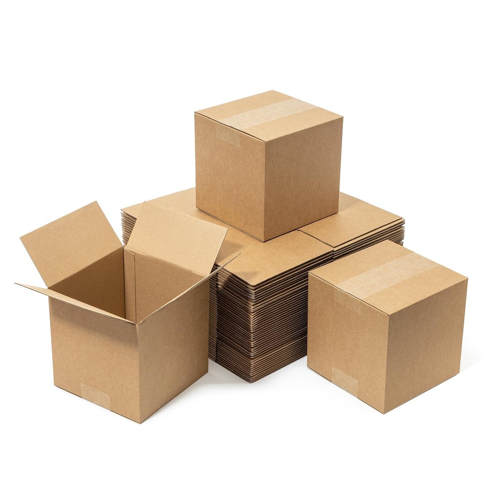 Mefleet 6x6x6″ Shipping Boxes 50 Pack – Small 6x6x6 inches (50 Pack), Brown