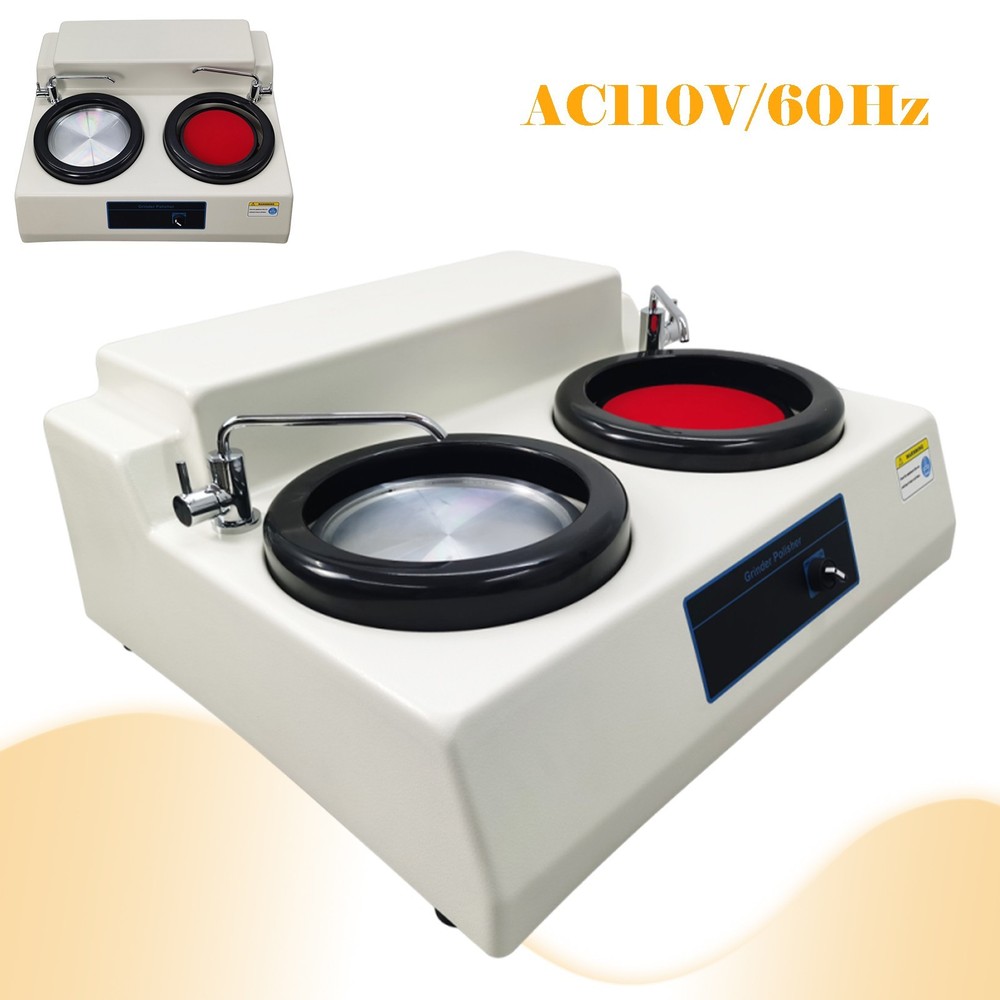 110V 370W Lab Table Double-disc Metallographic Sample Polishing Machine Φ7.99″