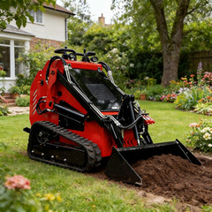 Pre-Sale Upgraded Mini Skid Steer Twin cylinder Tracked Loader 23HP Free Ship