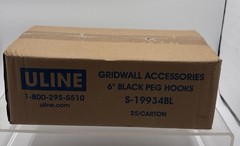 6″ Gridwall Hooks – Black Hooks For Grid Panel Displays – NEW (25)