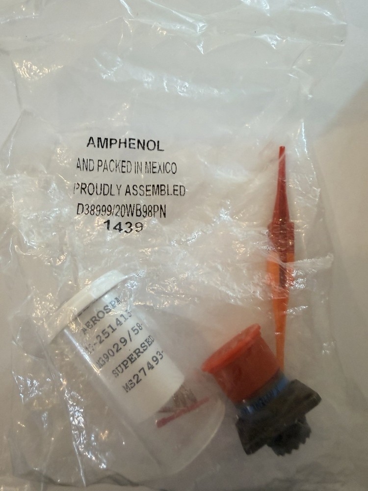 Amphenol 6 PIN POWER CONNECTOR KIT D38999/20WB98PN