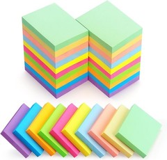 30 Pads Sticky Notes 1.5×2 Self-Stick Notes 10 Bright Multi Colors Sticky Notes