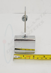 2 SSW 3″ Chrome Dimensional Hangrail Bracket for Rectangular Slotted Standards