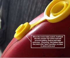 250 Yellow Vents Replacement Metal Gas Can Eagle Chilton With Retaining Lip