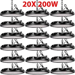 20Pack 200W Led UFO High Bay Light Industrial Commercial Factory Warehouse Light