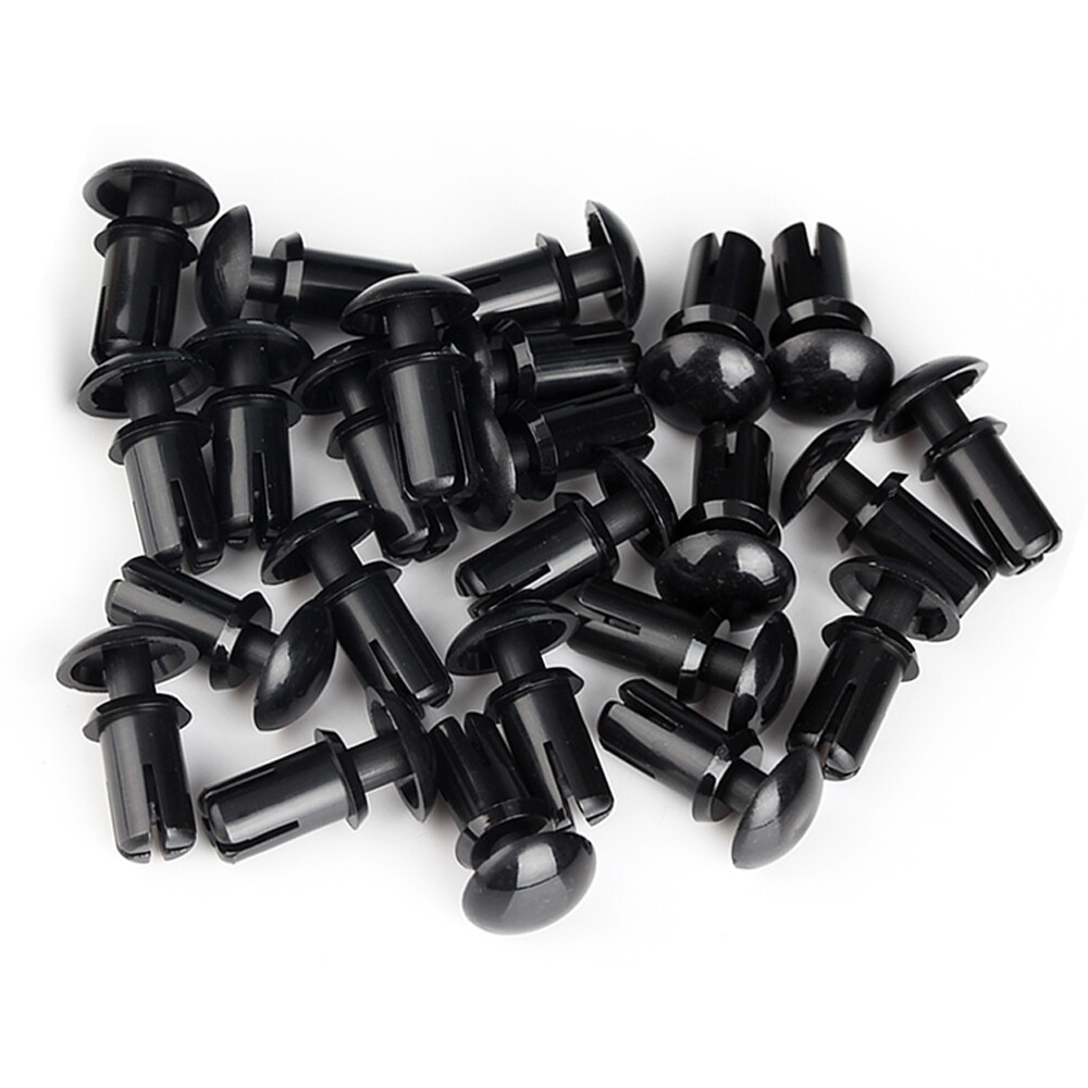 fit for Hole Dia 2mm 3mm 4mm 5mm 6mm Black Plain Nylon Rivets Plastic Snap Rivet