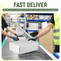 10″x7″x3″ Shipping Boxes Set of 1, White Corrugated Cardboard Box Literature …