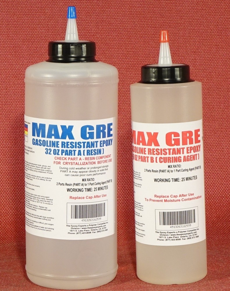 Gasoline Resistant Epoxy Resin 4 Coating & Patching Metal & Fiberglass Fuel Tank