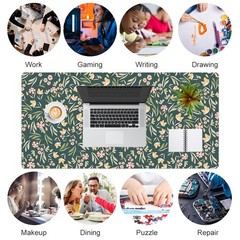 Colorful Star Large Mouse Pad, PU 31.5L x 15.7W inches, Ditsy Floral Print