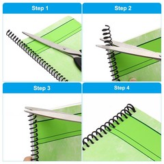 20Pcs 6mm 1/4″ Spiral Binding Coils Spirals 30 Sheet Capacity Transparent