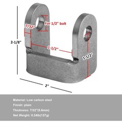 4 Pack Shock Mount Bracket, Heavy Duty Weld On Bracket for 1-1/2″ Truck Axle …