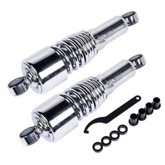 Chrome 10.5″ Rear Shocks Absorbers Lowering For Harley Road King Tour Glide