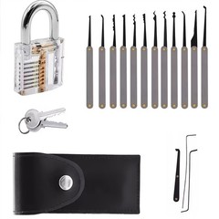 1 Set Transparent Acrylic Practice Padlock Model for Lock Mechanism Training Kit
