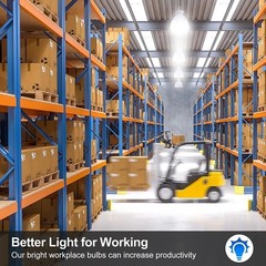 (2-Pack) 480V LED Corn Light 200W (800w HID MH HPS Eq.) Warehouse High Bay Bulb