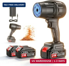Electric Cordless Leaf Blower, 550000RPM Lightweight Handheld Dust Blower with 2