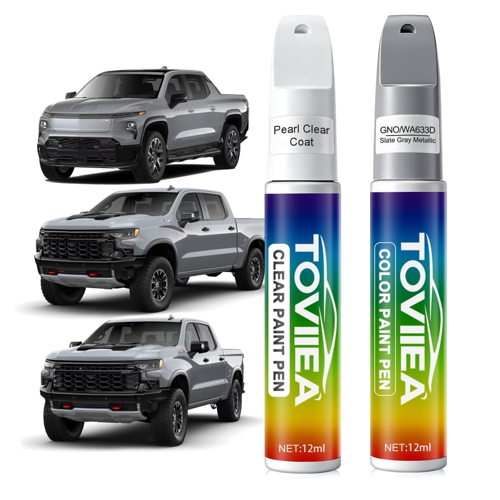 Slate Gray Touch Up Paint & Scratch Remover Pen for Chevrolet 2 PCS Set