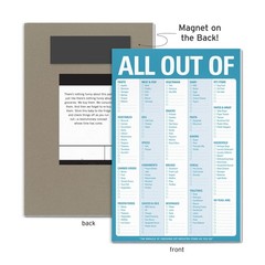 Notepad For Groceries, 6×9 Inches, Blue, Perforated Pages, Durable