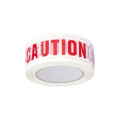 72 Rolls White Caution Pre-Printed Packing Tape 2″ x 110 Yards (330′) 2 Mil