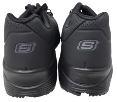 Skechers Men’s Work Relaxed Fit Uno SR Sutal Lace Up Shoes Black Size:11.5 102D